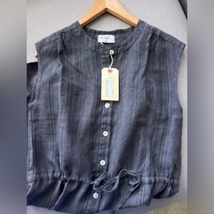 NWT⭐️ Allen Allen Linen Button Shirt Dress